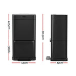 Devanti 70L Motion Sensor Bin Pedal Bins Automatic Black - Appliances > Appliances Others