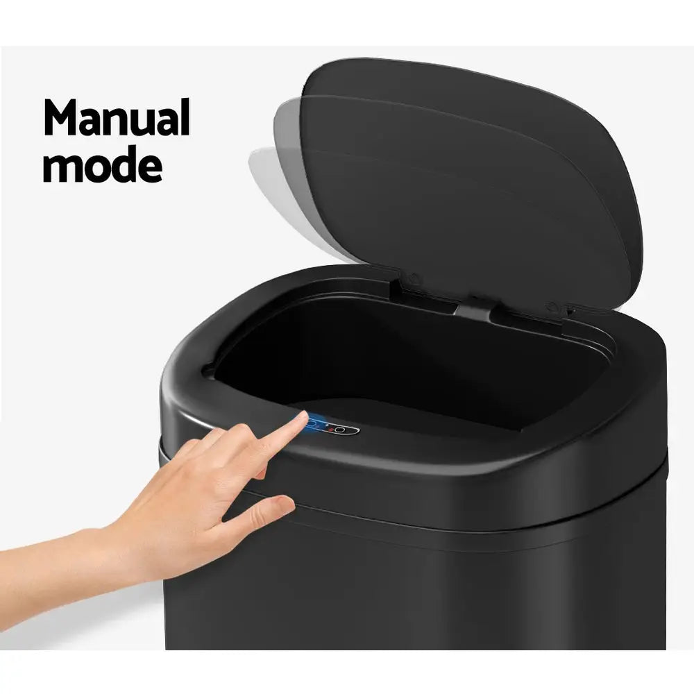 Devanti 82L Motion Sensor Bin Rubbish Automatic Black - Appliances > Kitchen Appliances