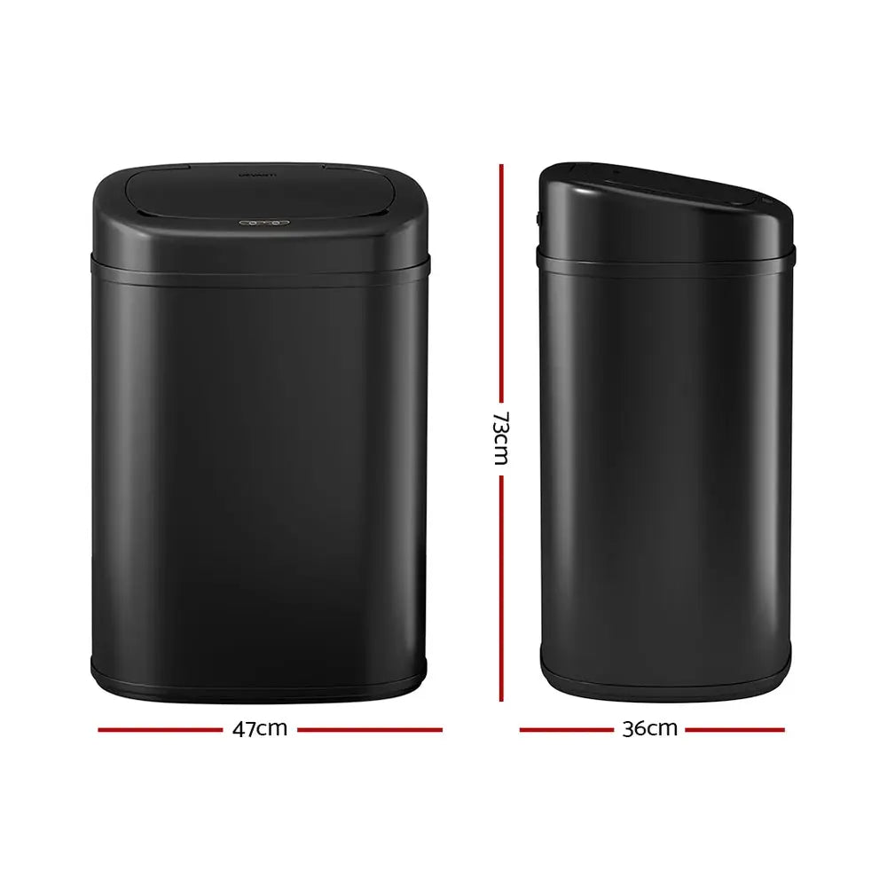 Devanti 82L Motion Sensor Bin Rubbish Automatic Black - Appliances > Kitchen Appliances