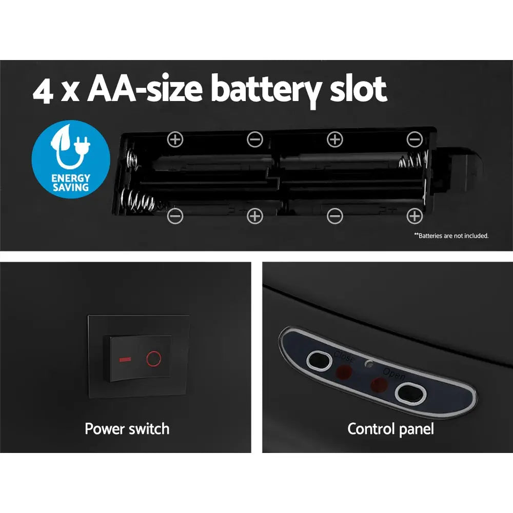 Devanti 82L Motion Sensor Bin Rubbish Automatic Black - Appliances > Kitchen Appliances