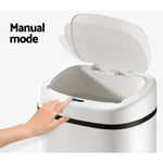 Devanti 82L Motion Sensor Bin Rubbish Automatic White - Appliances > Kitchen Appliances