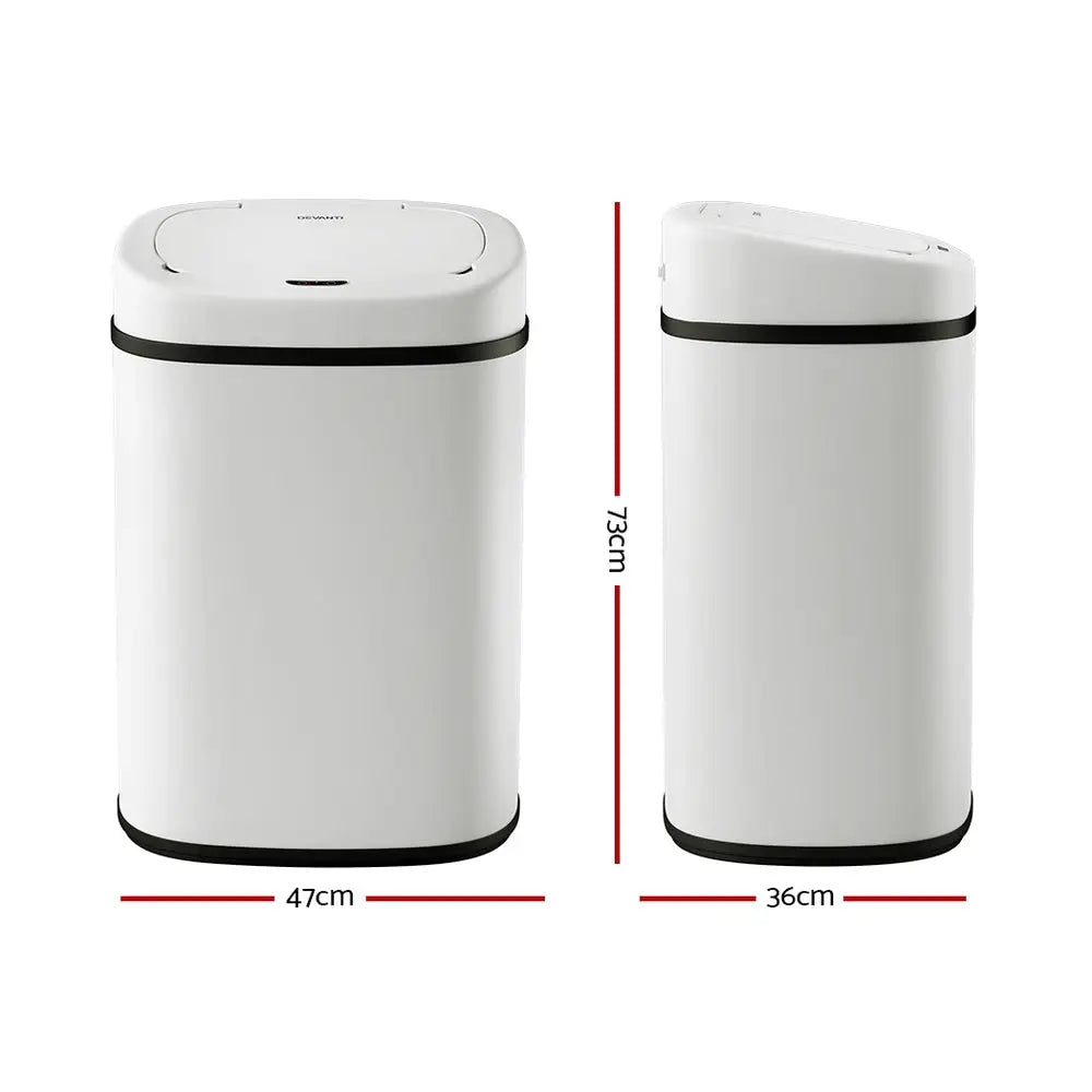 Devanti 82L Motion Sensor Bin Rubbish Automatic White - Appliances > Kitchen Appliances