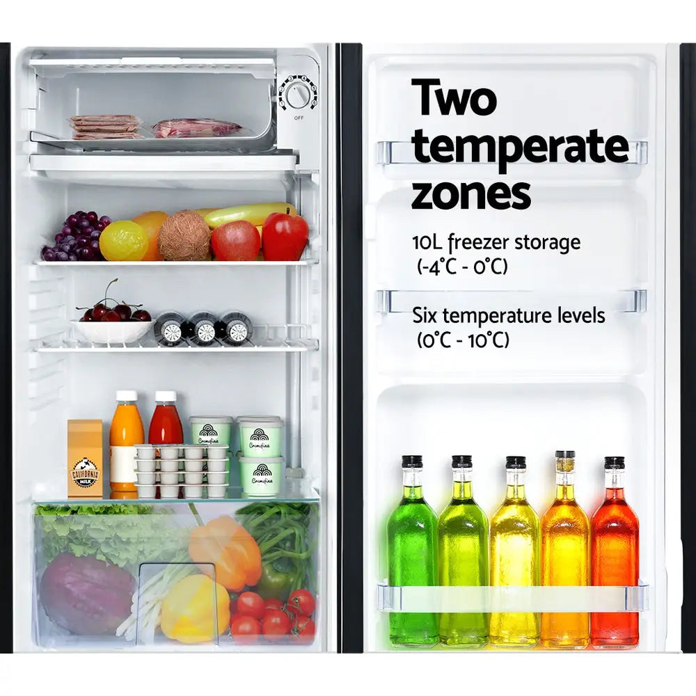 Devanti 95L Bar Fridge Black - Appliances > Kitchen Appliances