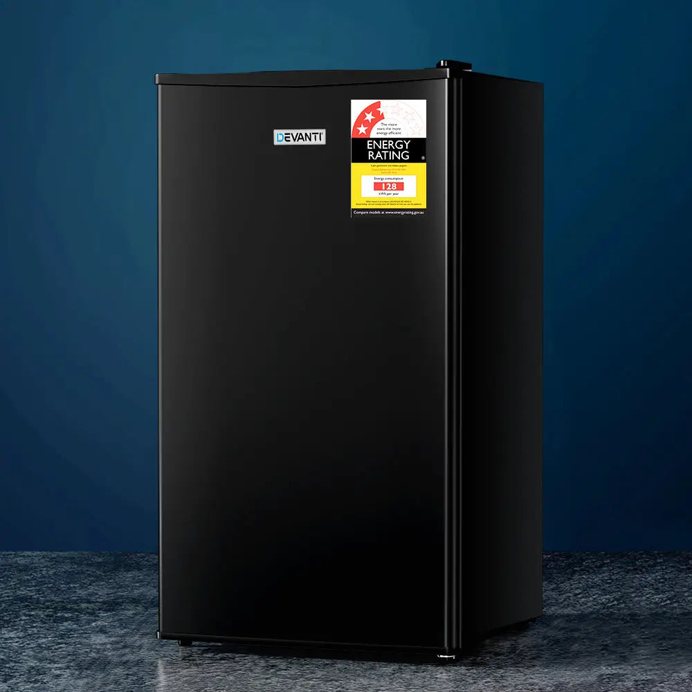 Devanti 95L Bar Fridge Black - Appliances > Kitchen Appliances