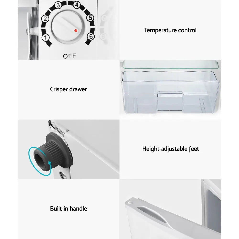 Devanti 95L Bar Fridge White - Appliances > Kitchen Appliances