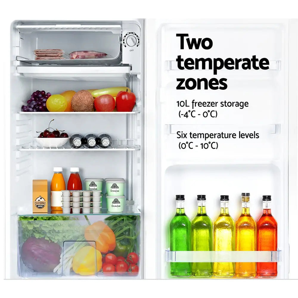 Devanti 95L Bar Fridge White - Appliances > Kitchen Appliances