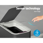 Devanti 9L Motion Sensor Bin Rubbish Automatic Ash Black - Home & Garden > Kitchen Bins