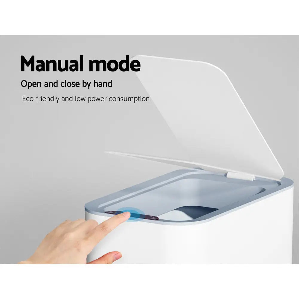 Devanti 9L Motion Sensor Bin Rubbish Automatic White - Home & Garden > Kitchen Bins