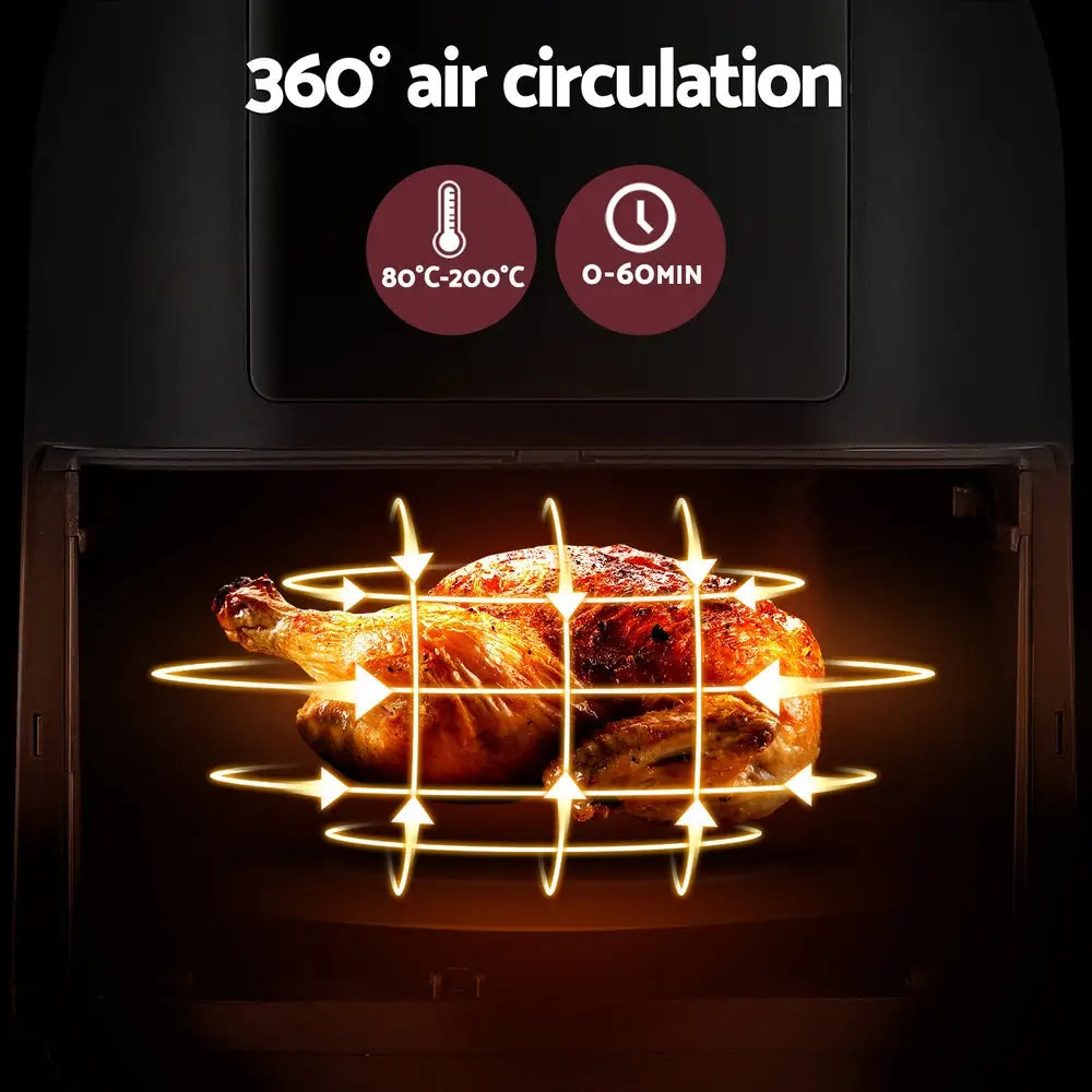 Devanti Air Fryer 8L LCD Fryers - Appliances > Kitchen Appliances