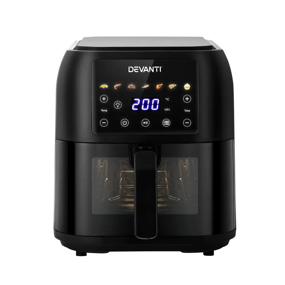 Devanti Air Fryer 8L LCD Fryers - Appliances > Kitchen Appliances