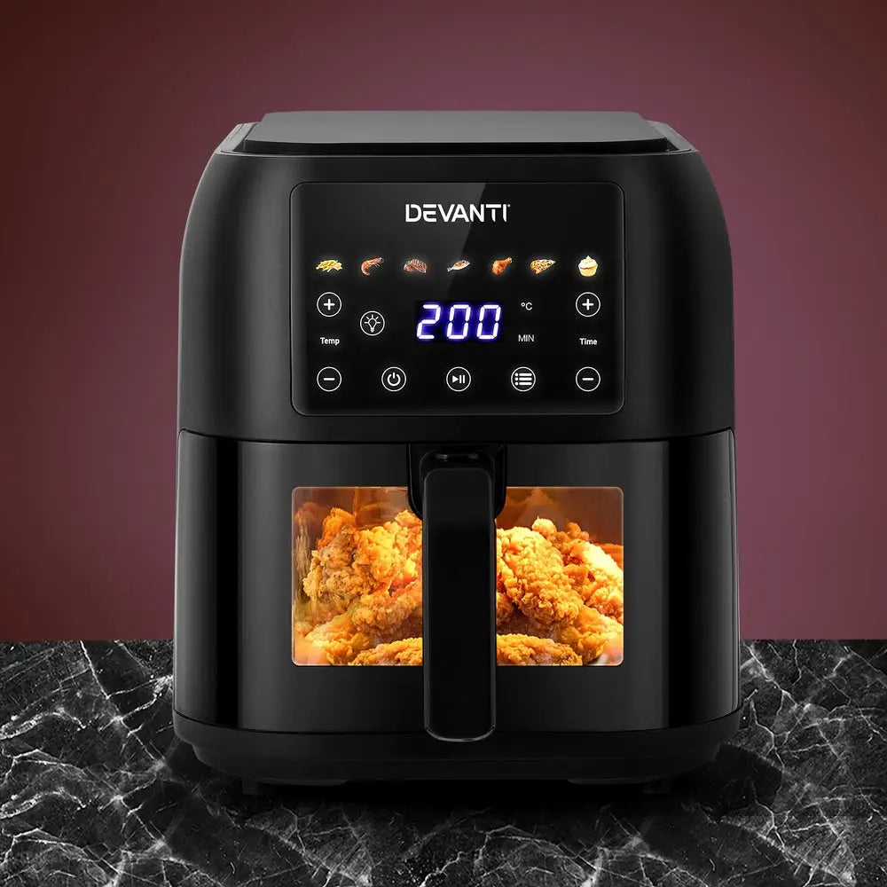 Devanti Air Fryer 8L LCD Fryers - Appliances > Kitchen Appliances