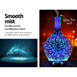 Devanti Aroma Diffuser Aromatherapy 3D Glass 100ml - Appliances > Aroma Diffusers & Humidifiers