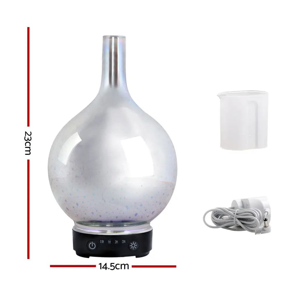 Devanti Aroma Diffuser Aromatherapy 3D Glass 100ml - Appliances > Aroma Diffusers & Humidifiers