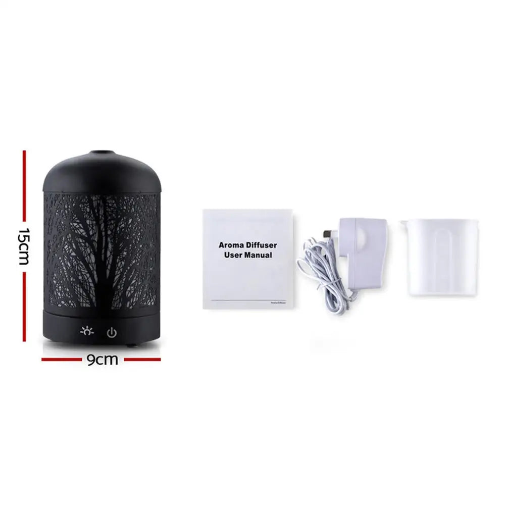 Devanti Aroma Diffuser Aromatherapy Black 160ml - Appliances > Aroma Diffusers & Humidifiers