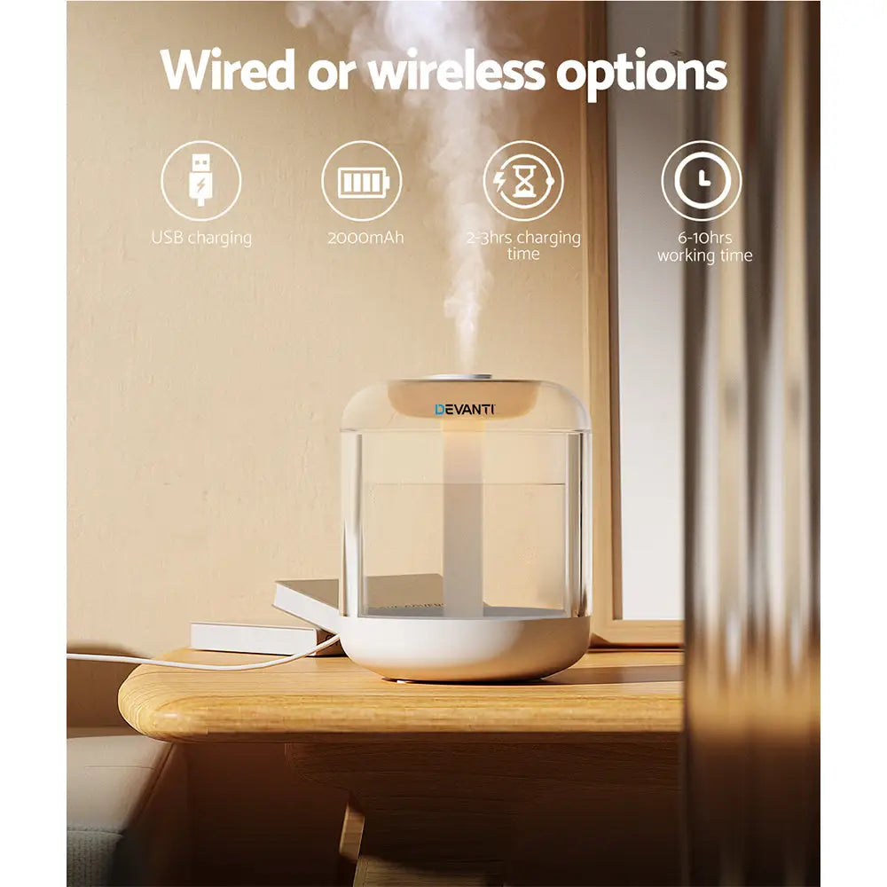 Devanti Aroma Diffuser Aromatherapy Humidifier 1L - Appliances > Aroma Diffusers & Humidifiers