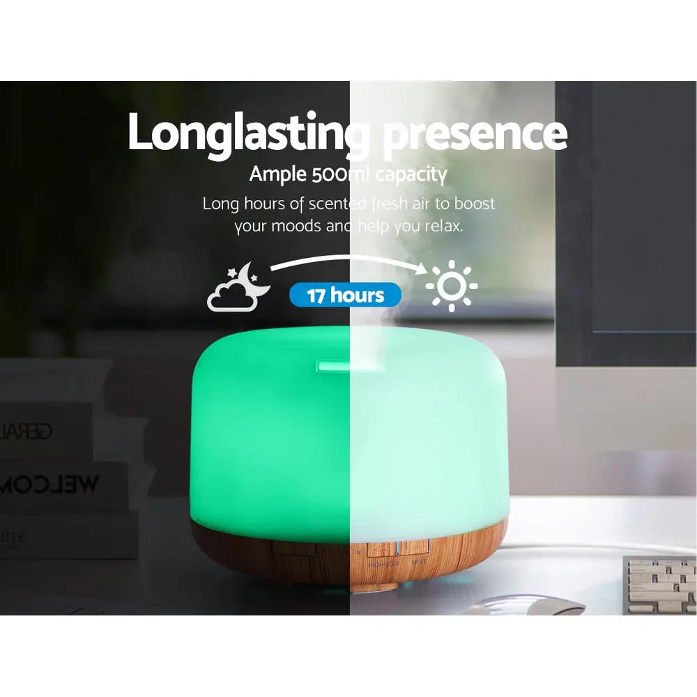 Devanti Aroma Diffuser Aromatherapy Humidifier 500ml - Appliances > Aroma Diffusers & Humidifiers