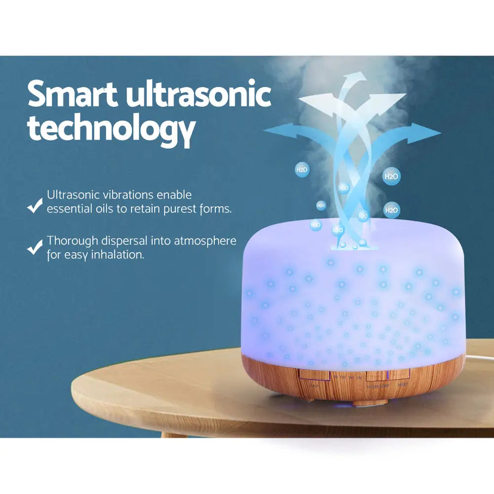 Devanti Aroma Diffuser Aromatherapy Humidifier 500ml - Appliances > Aroma Diffusers & Humidifiers
