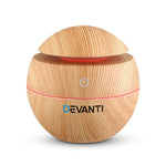 Devanti Aroma Diffuser Aromatherapy Light Wood 130ml - Appliances > Aroma Diffusers & Humidifiers