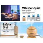 Devanti Aroma Diffuser Aromatherapy Light Wood 130ml - Appliances > Aroma Diffusers & Humidifiers