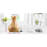 Devanti Aroma Diffuser Aromatherapy Light Wood 400ml - Appliances > Aroma Diffusers & Humidifiers