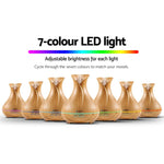 Devanti Aroma Diffuser Aromatherapy Light Wood 400ml - Appliances > Aroma Diffusers & Humidifiers