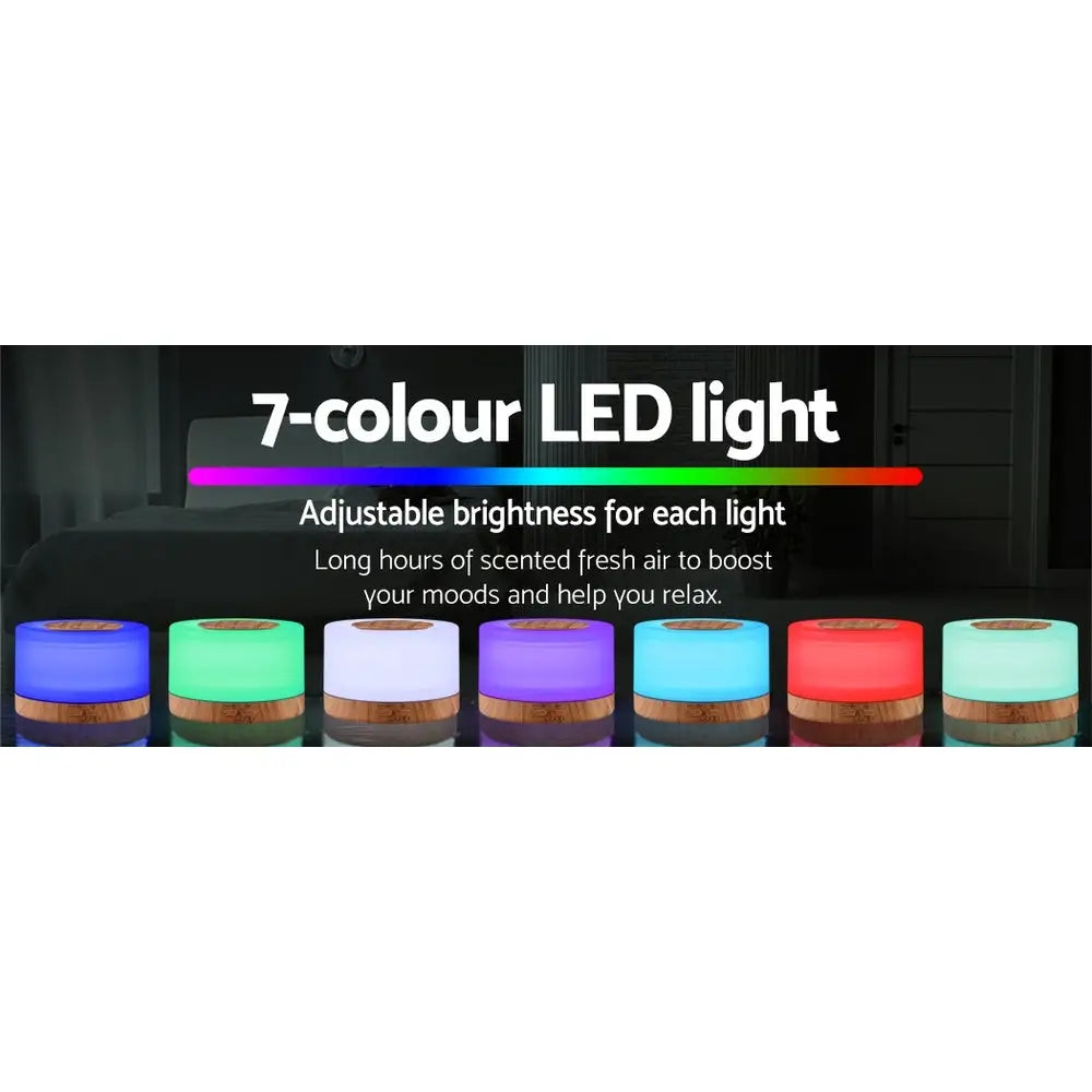 Devanti Aroma Diffuser Aromatherapy Light Wood 500ml - Appliances > Aroma Diffusers & Humidifiers
