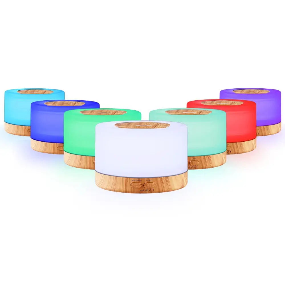 Devanti Aroma Diffuser Aromatherapy Light Wood 500ml - Appliances > Aroma Diffusers & Humidifiers