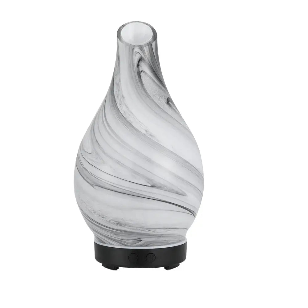 Devanti Aromatherapy Aroma Diffuser Essential Oil Humidifier LED Glass Marble - Appliances > Aroma Diffusers &