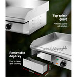 Devanti Commercial Electric Griddle 55cm BBQ Grill Plate 3000W - Appliances > Kitchen Appliances