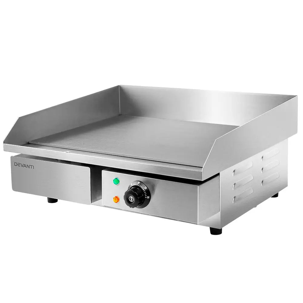 Devanti Commercial Electric Griddle 55cm BBQ Grill Plate 3000W - Appliances > Kitchen Appliances