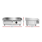 Devanti Commercial Electric Griddle 55cm BBQ Grill Plate 3000W - Appliances > Kitchen Appliances