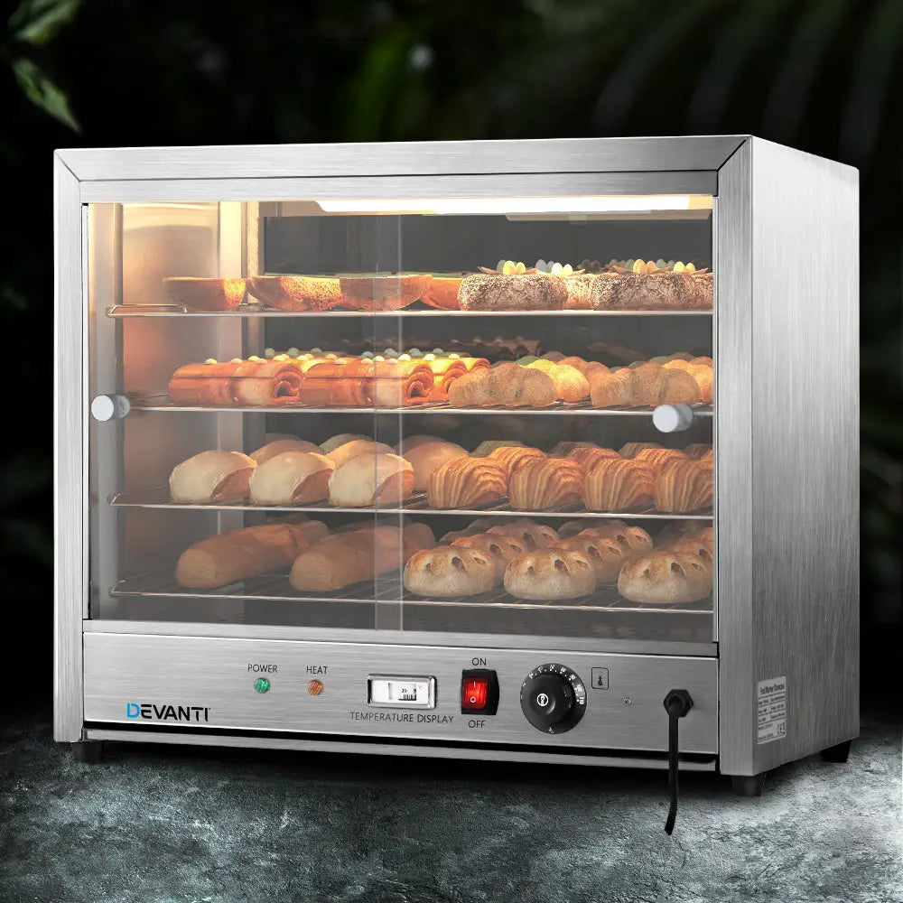 Devanti Commercial Food Warmer Hot Display Showcase 64cm - Appliances > Appliances Others