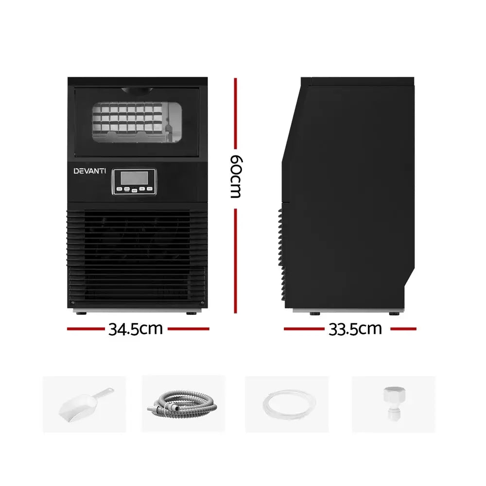 Devanti Commercial Ice Maker Cube Machine 30kg - Appliances > Kitchen Appliances
