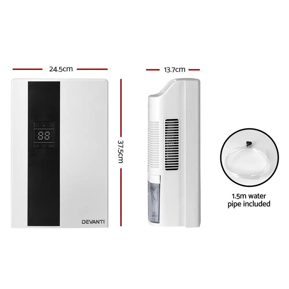 Devanti Dehumidifier 2L Air Purifier White - Appliances > Aroma Diffusers & Humidifiers