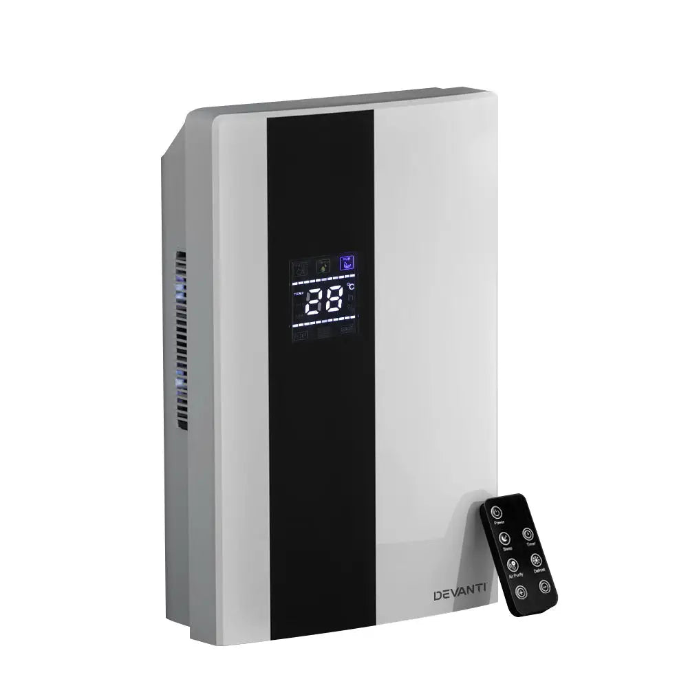 Devanti Dehumidifier 2L Air Purifier White - Appliances > Aroma Diffusers & Humidifiers