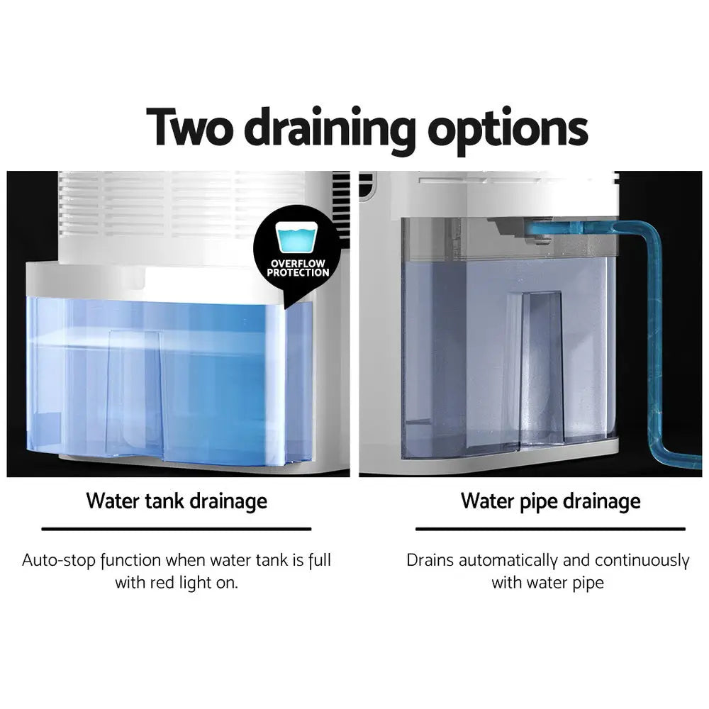 Devanti Dehumidifier 2L Air Purifier White - Appliances > Aroma Diffusers & Humidifiers