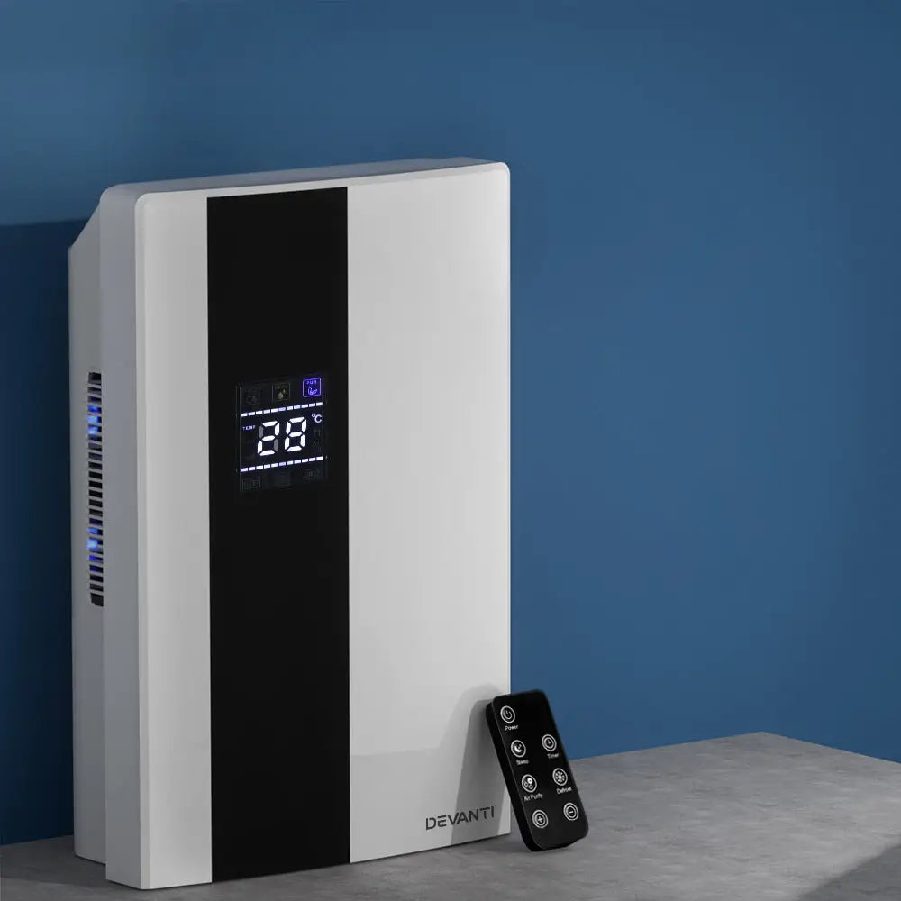 Devanti Dehumidifier 2L Air Purifier White - Appliances > Aroma Diffusers & Humidifiers