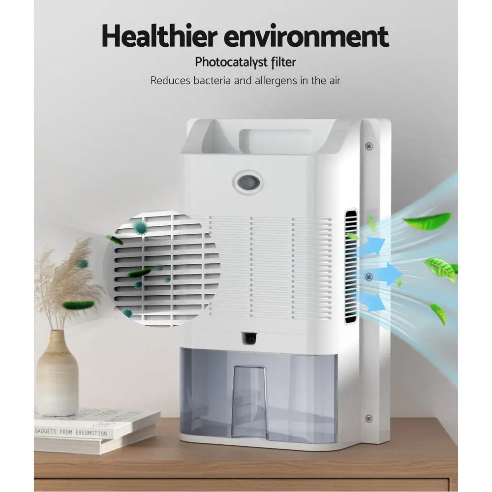Devanti Dehumidifier 2L Air Purifier White - Appliances > Aroma Diffusers & Humidifiers