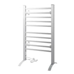 Devanti Electric Heated Towel Rail Rack 10 Bars Freestanding Clothes Dry Warmer - Home & Garden > Bathroom Accessories