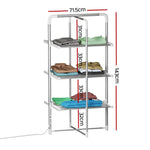 Devanti Electric Heated Towel Rail Rack 30 Bars Foldable Clothes Dry Warmer - Home & Garden > Bathroom Accessories