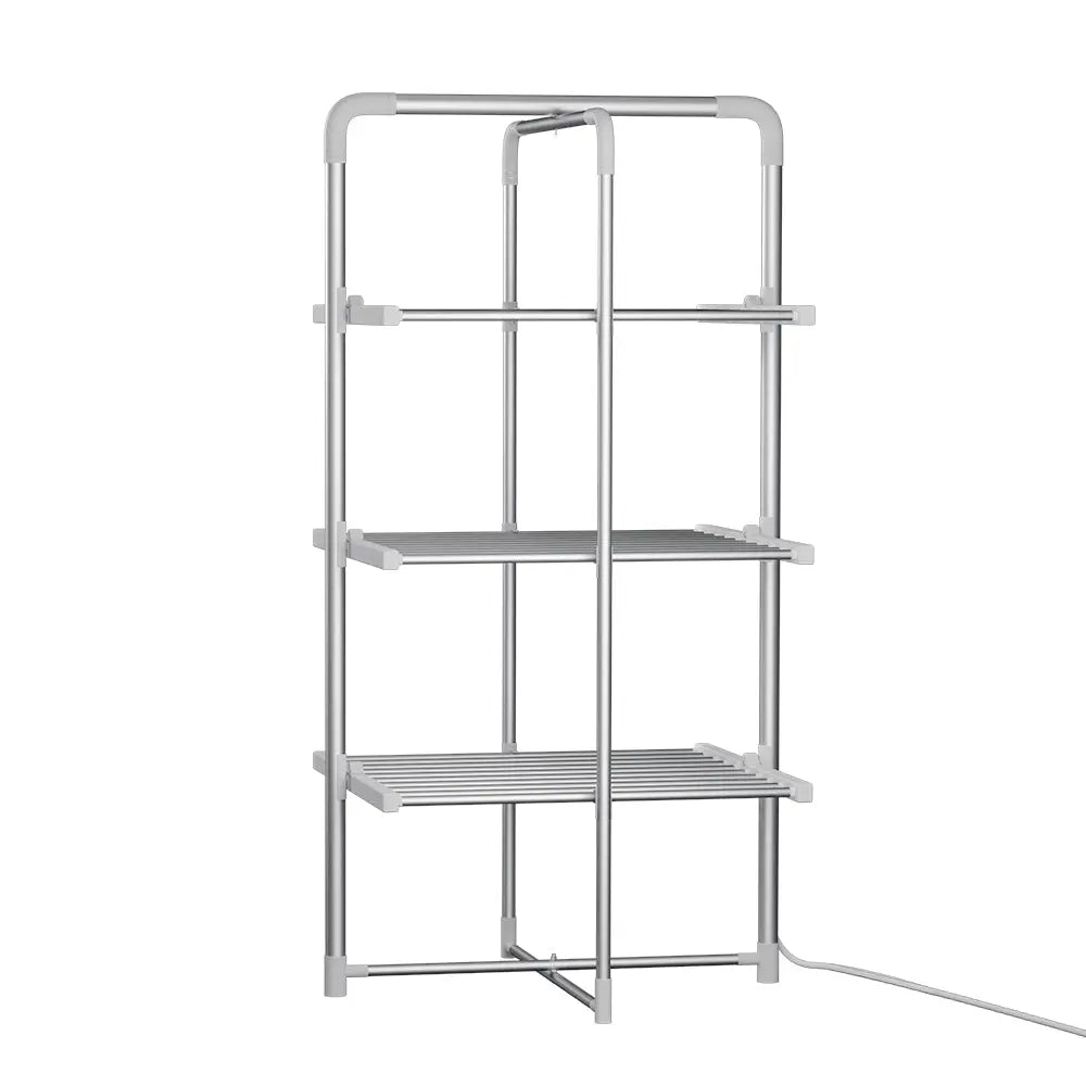 Devanti Electric Heated Towel Rail Rack 30 Bars Foldable Clothes Dry Warmer - Home & Garden > Bathroom Accessories