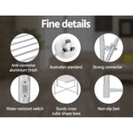 Devanti Electric Heated Towel Rail Rack 30 Bars Foldable Clothes Dry Warmer - Home & Garden > Bathroom Accessories