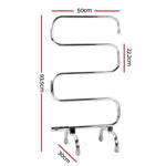 Devanti Electric Heated Towel Rail Rack 5 Bars Freestanding Clothes Dry Warmer - Home & Garden > Laundry & Cleaning >