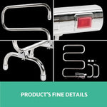 Devanti Electric Heated Towel Rail Rack 5 Bars Freestanding Clothes Dry Warmer - Home & Garden > Laundry & Cleaning >