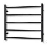 Devanti Electric Heated Towel Rail Rack 5 Bars Wall Mounted Clothes Dry Warmer - Home & Garden > Laundry & Cleaning >
