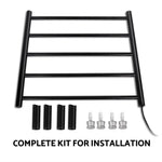 Devanti Electric Heated Towel Rail Rack 5 Bars Wall Mounted Clothes Dry Warmer - Home & Garden > Laundry & Cleaning >