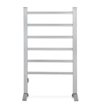 Devanti Electric Heated Towel Rail Rack 6 Bars Freestanding Clothes Dry Warmer - Home & Garden > Laundry & Cleaning >