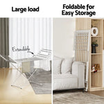 Devanti Foldable Electric Heated Towel Rail Rack with 24H Timer - Home & Garden > Laundry & Cleaning > Drying Racks &