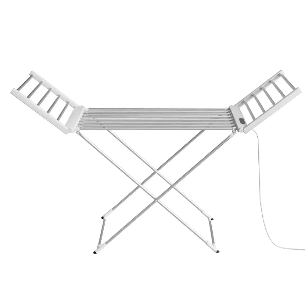Devanti Foldable Electric Heated Towel Rail Rack with 24H Timer - Home & Garden > Laundry & Cleaning > Drying Racks &