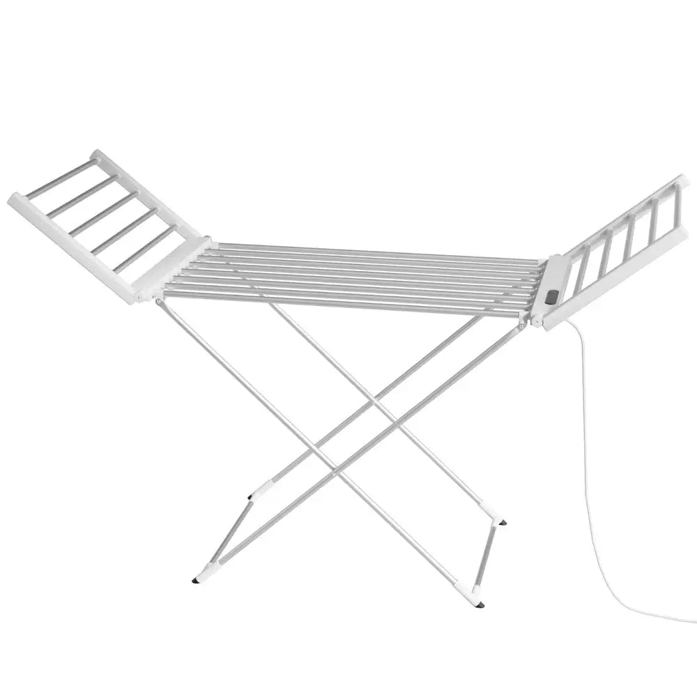 Devanti Foldable Electric Heated Towel Rail Rack with 24H Timer - Home & Garden > Laundry & Cleaning > Drying Racks &